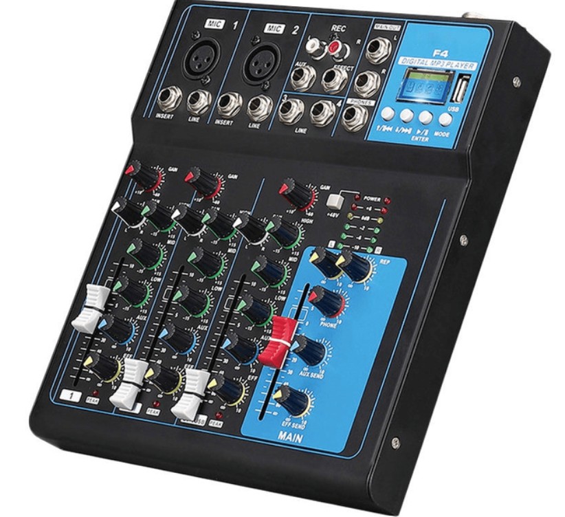 TF - F4 4 Channel Audio Mixer black 2